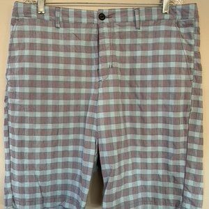 Men's Tommy Bahama Blue Plaid Shorts 36"